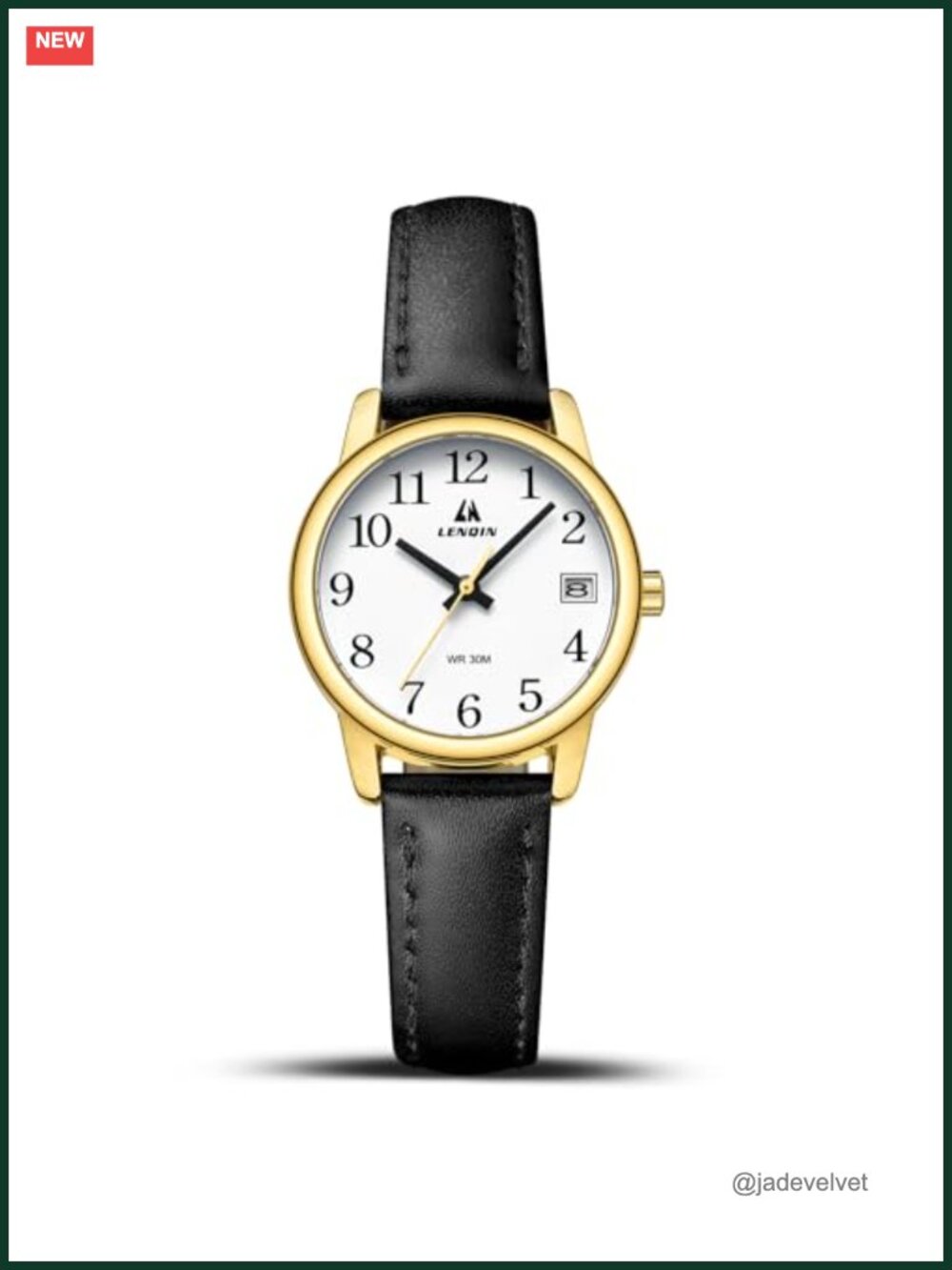 Women's Analog Quartz Watch Leather Strap 3 ATM Waterproof Easy Reader